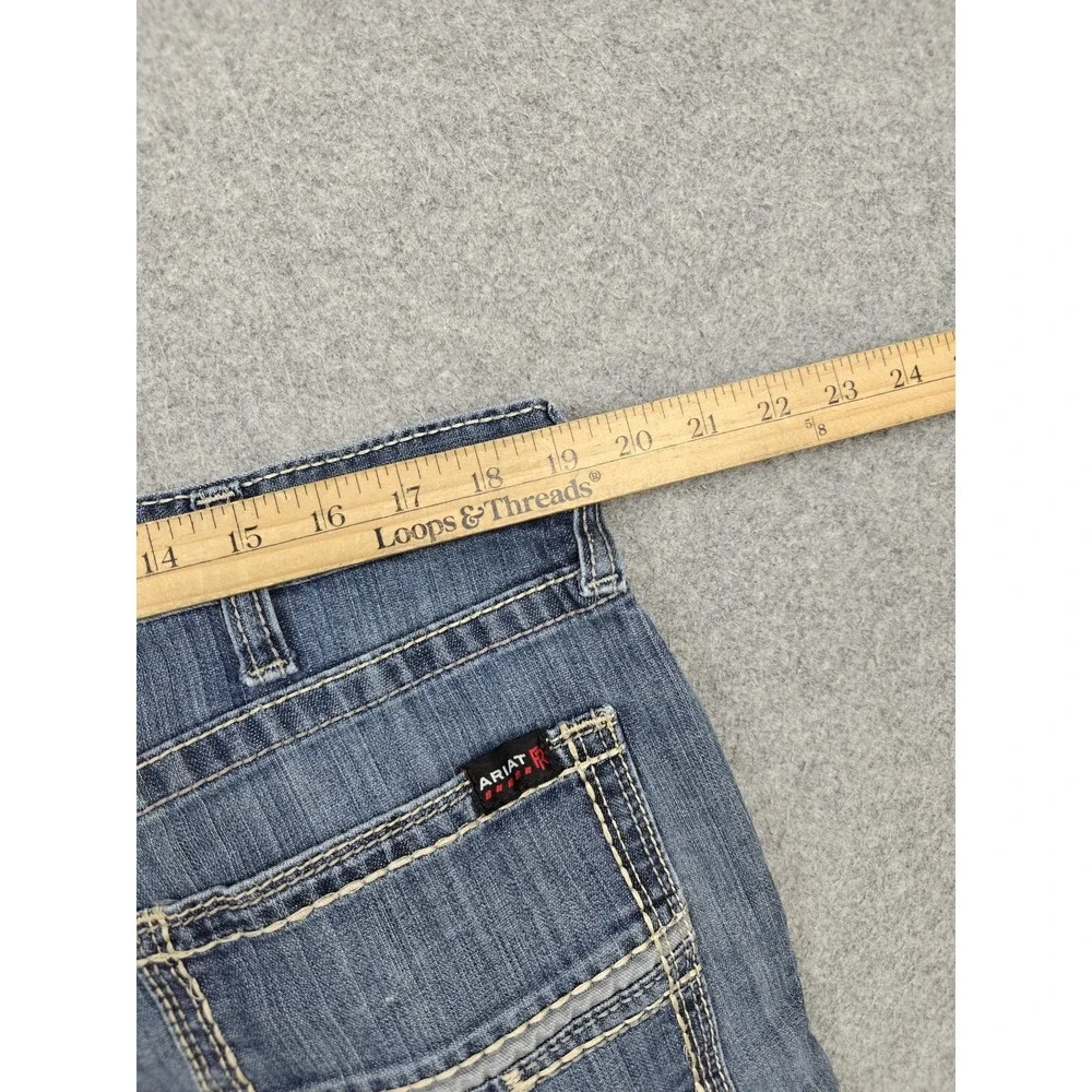 Ariat FR M5 Straight Leg Jeans Mens 40x32 Blue Medium Wash FR Stretch Denim